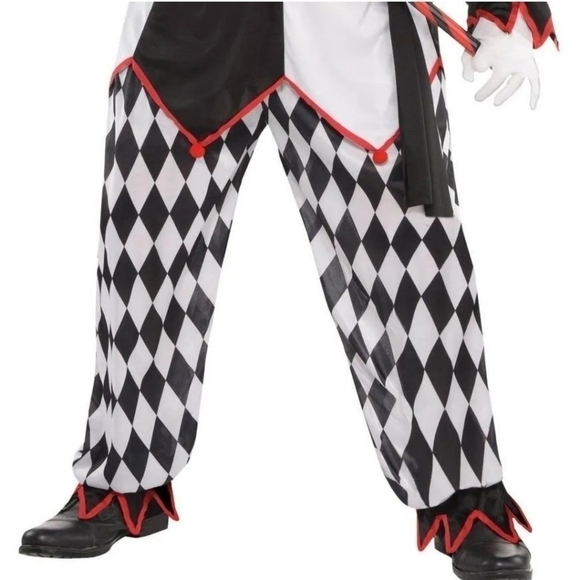 Kids Sinister Jester Halloween Costume Size Medium - Picture 4 of 8
